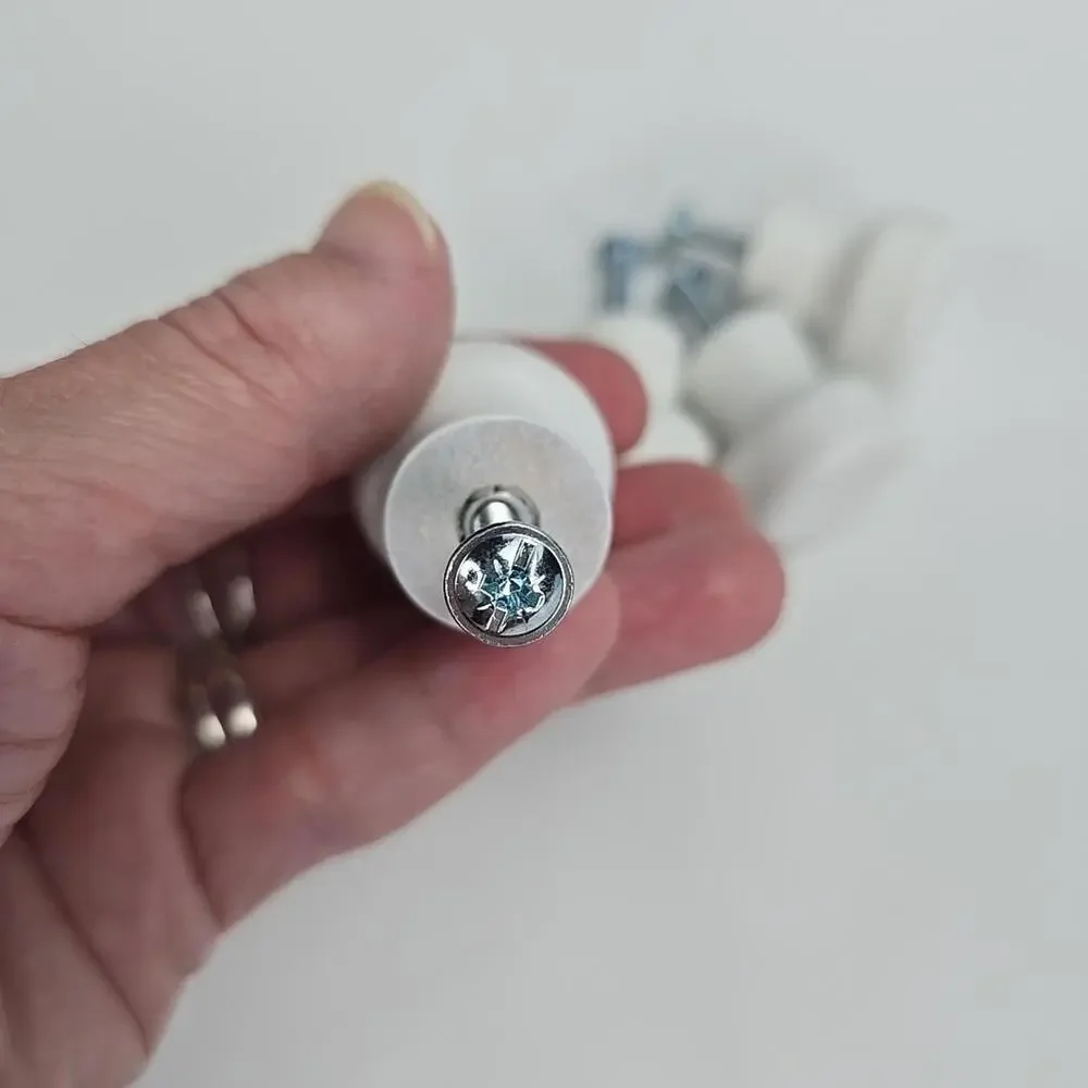 IKEA Lot of 6 ODLINGSGRANS ODLINGSGRÄNS Knob White 1 1/16